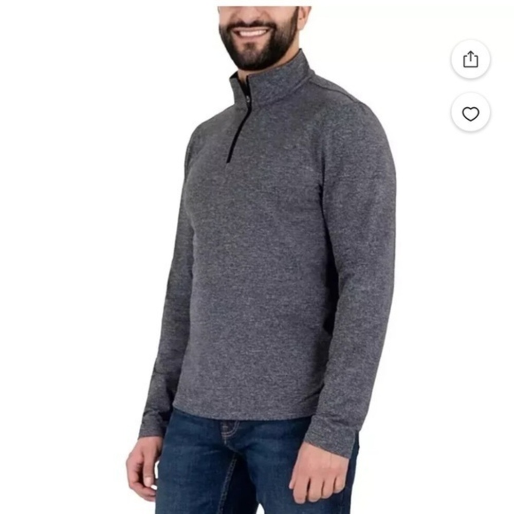 NWOT Men’s Gerry Weber Gray Zip Up Sweater with Mock Neck